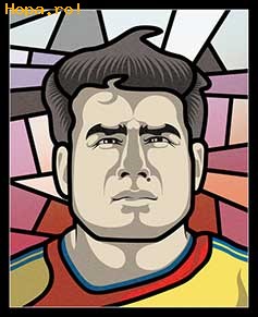 Caricaturi fotbalisti Euro 2008 - Adrian Mutu - Euro 2008